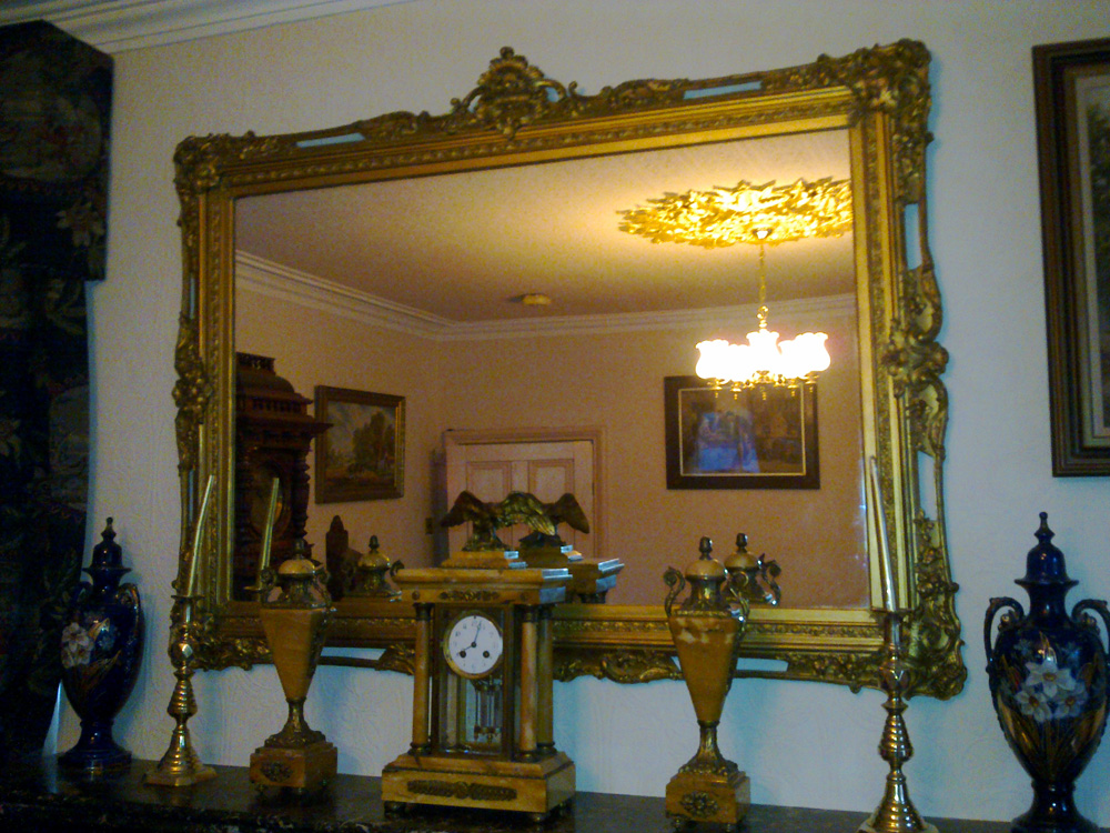 Large antique gilt mirror